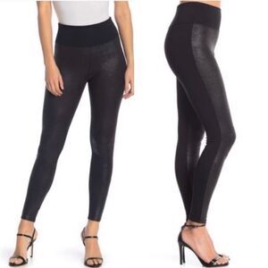 Spanx Red Hot Faux Leather Front Leggings Size Small